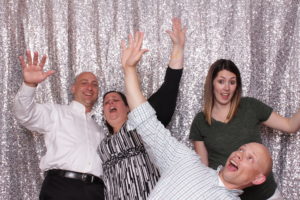 Photo at Symanski Wedding Reception with a photo booth backdrop