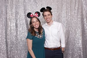 Silver sequin backdrop, photo booth, props